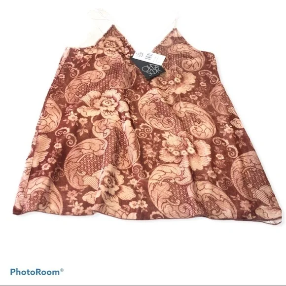 VINTAGE TAPESTRY VELVET STRAPPY CAMI - Picture 3 of 5